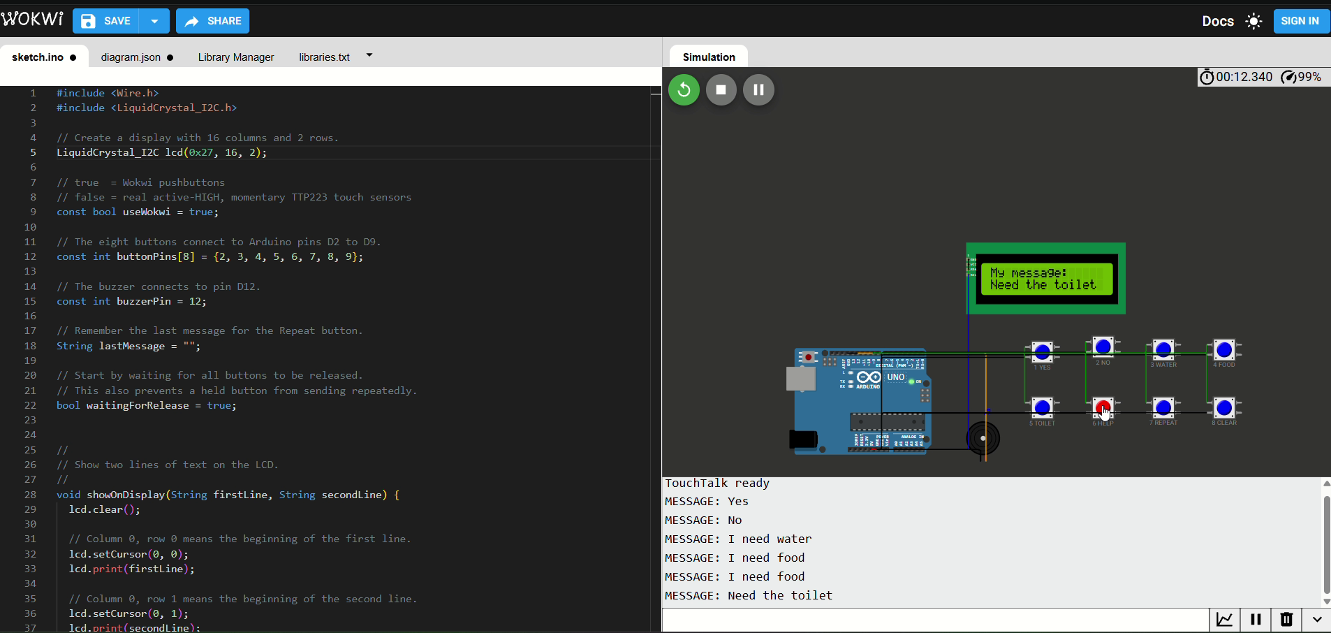 TouchTalk repository showcase